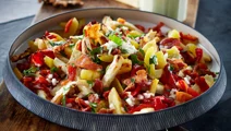 Grillet peberfrugtsalat med escabechefløde