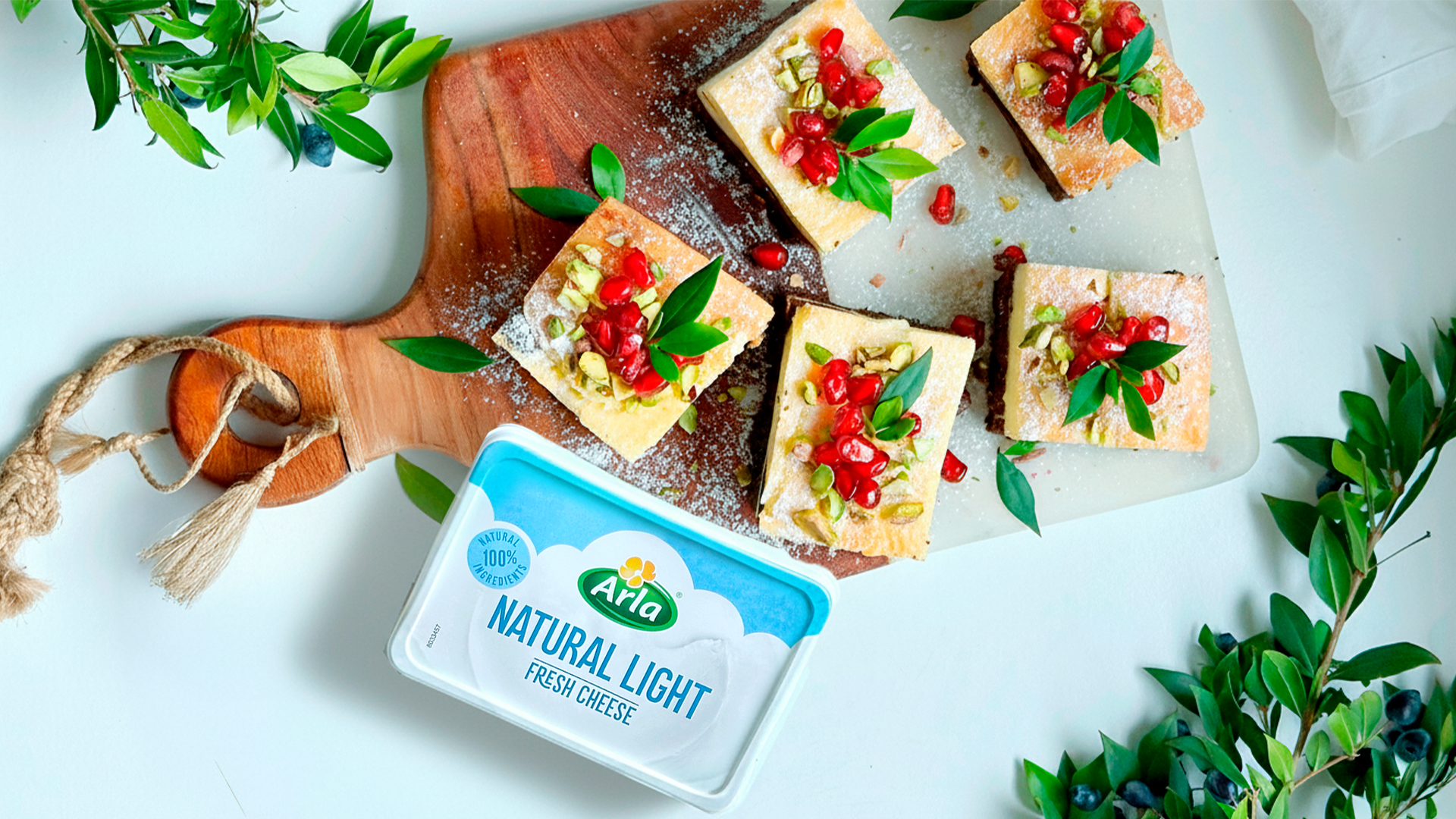 Brownie Cheesecake con Arla Queso de Untar Light