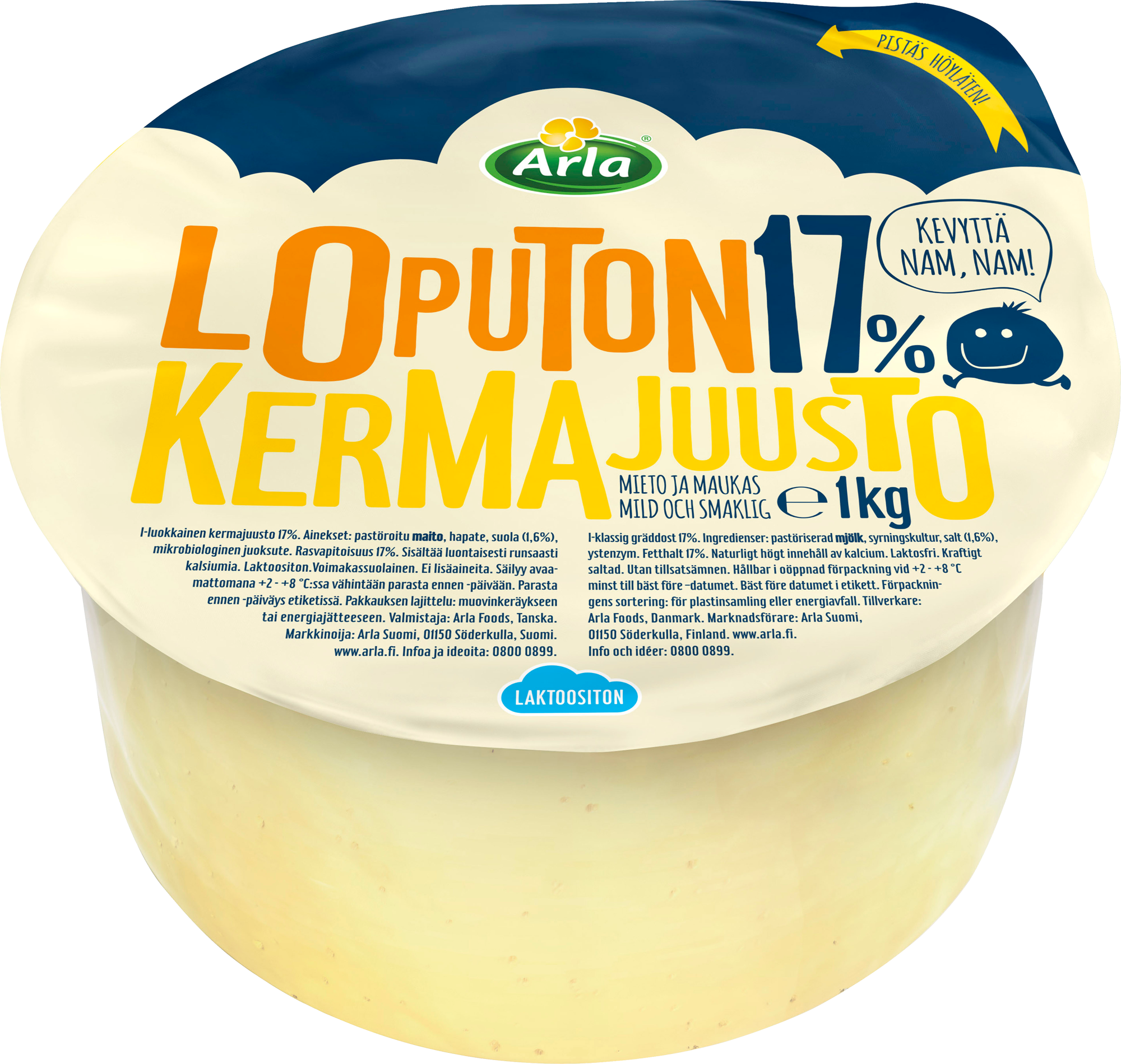 Arla loputon kermajuusto 17% 1kg