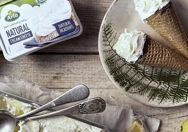 Helado de tarta de limón con Arla Queso de untar Natural