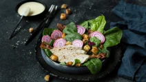 Caesarsallad med ostkrutonger