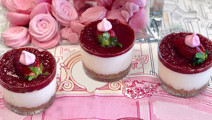 Cheesecake με άρωμα τριαντάφυλλο