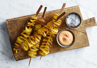 Potatissvarv med harissadipp