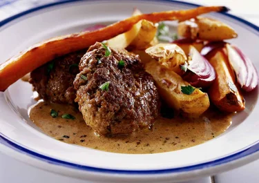 Nötfärsbiffar med franska örter
