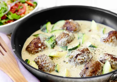 Lammfärsbiffar med zucchini