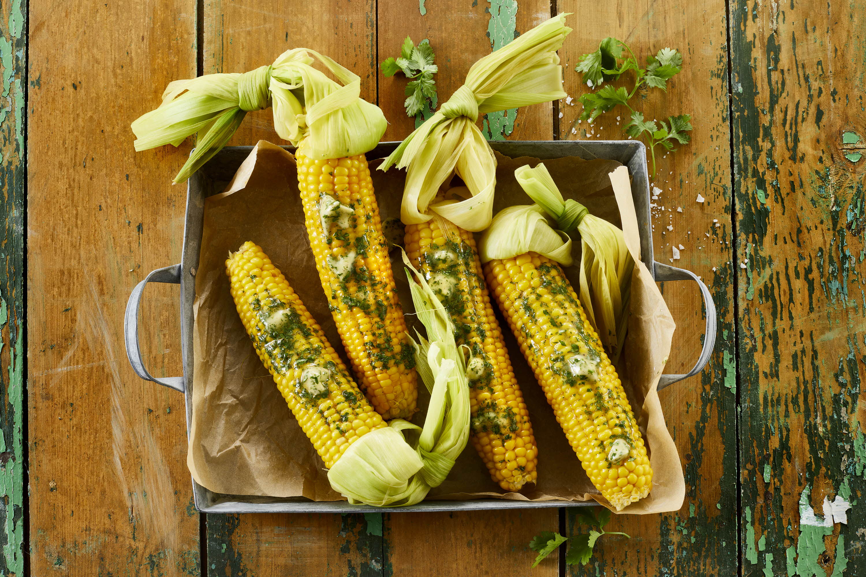 Maiskolben aus der Heißluftfritteuse