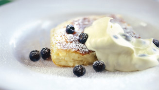 Mannapannkaka med vaniljblåbär