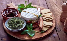Castello Double Crème White with semi-dried tomatoes and basil