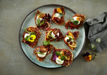 Sprøde skinkesnacks