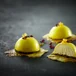 Lemon mousse with glaze and pistachio tuile