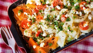 Mixed vegetables gratin