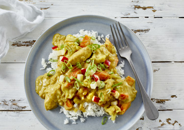 Kanacurry riisillä