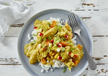 Chicken curry with rice