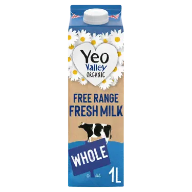 Yeo Valley Organic Whole Milk Carton 1L