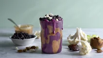 Blåbär- och blomkålsshake med mandelsmör