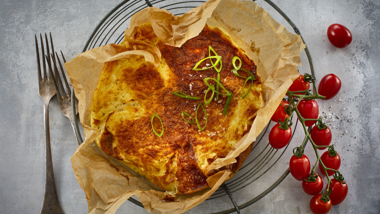 Omelett aus der Heißluftfritteuse | Arla - Rezept