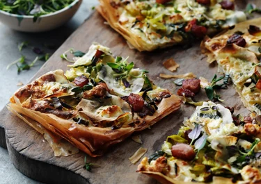 Lökflarn med sidfläsk och jordärtskockor