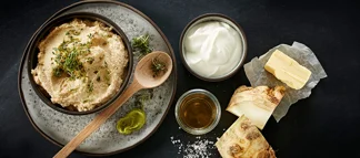 Hummus van knolselderij met wasabi