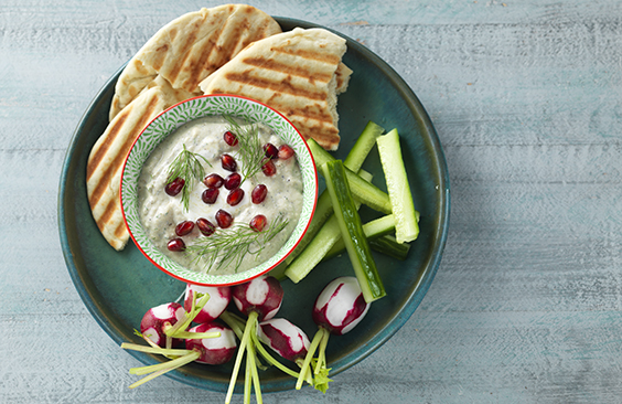 صلصة الجبنة والباذنجان المشوي