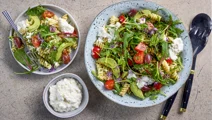 Pastasallad med cottage cheese
