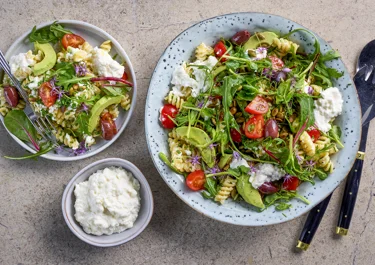 Cottage cheese pasta salad