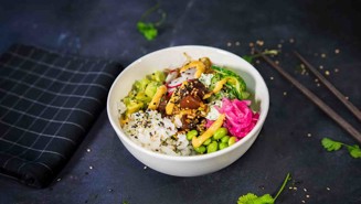 Tonnikala-poke bowl