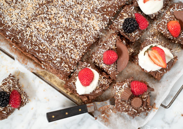 Chokladbollar i långpanna