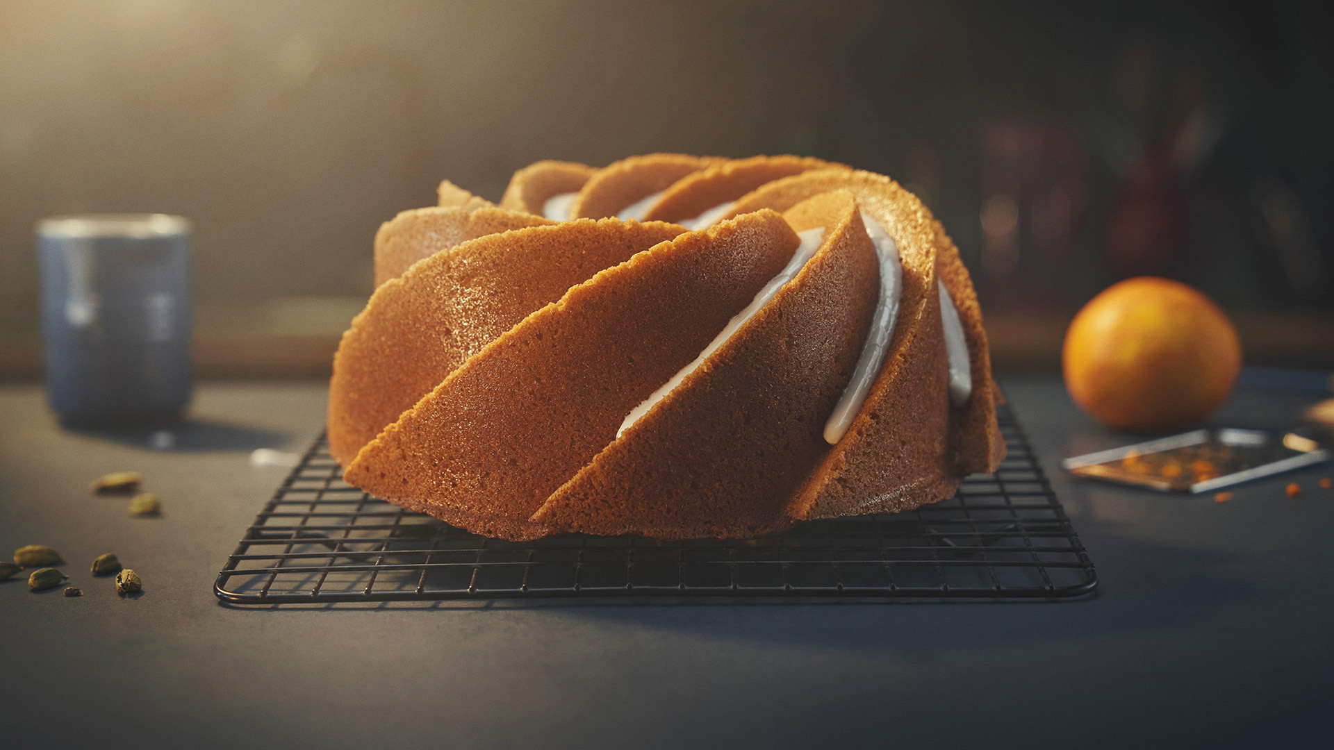 Bundt-kage med appelsin