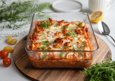 Sitruunainen tonnikala-tortellinivuoka