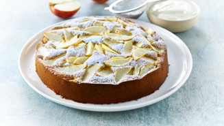 Hjemmebagt æblekage