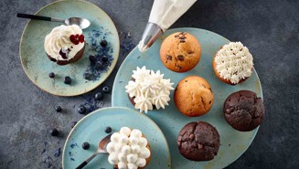 Valkosuklaakuorrute muffinsseille