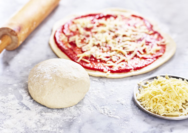 Snabb pizzadeg utan jäst