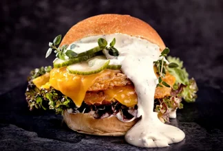 Bearnaise and potato burger