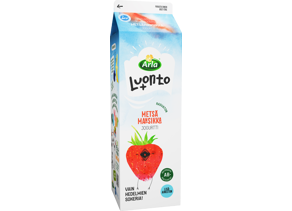 Arla Luonto+ AB rasvaton metsämansikkajogurtti 1kg laktoositon
