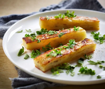 Pommes Anna med blåskimmelost