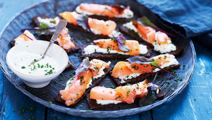 Gerookte zalm canapés