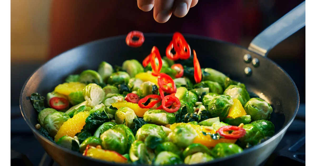 Brukselki z chilli i pomarańczą