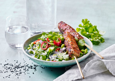 Thaikrydrede sticks med glasnudelsalat