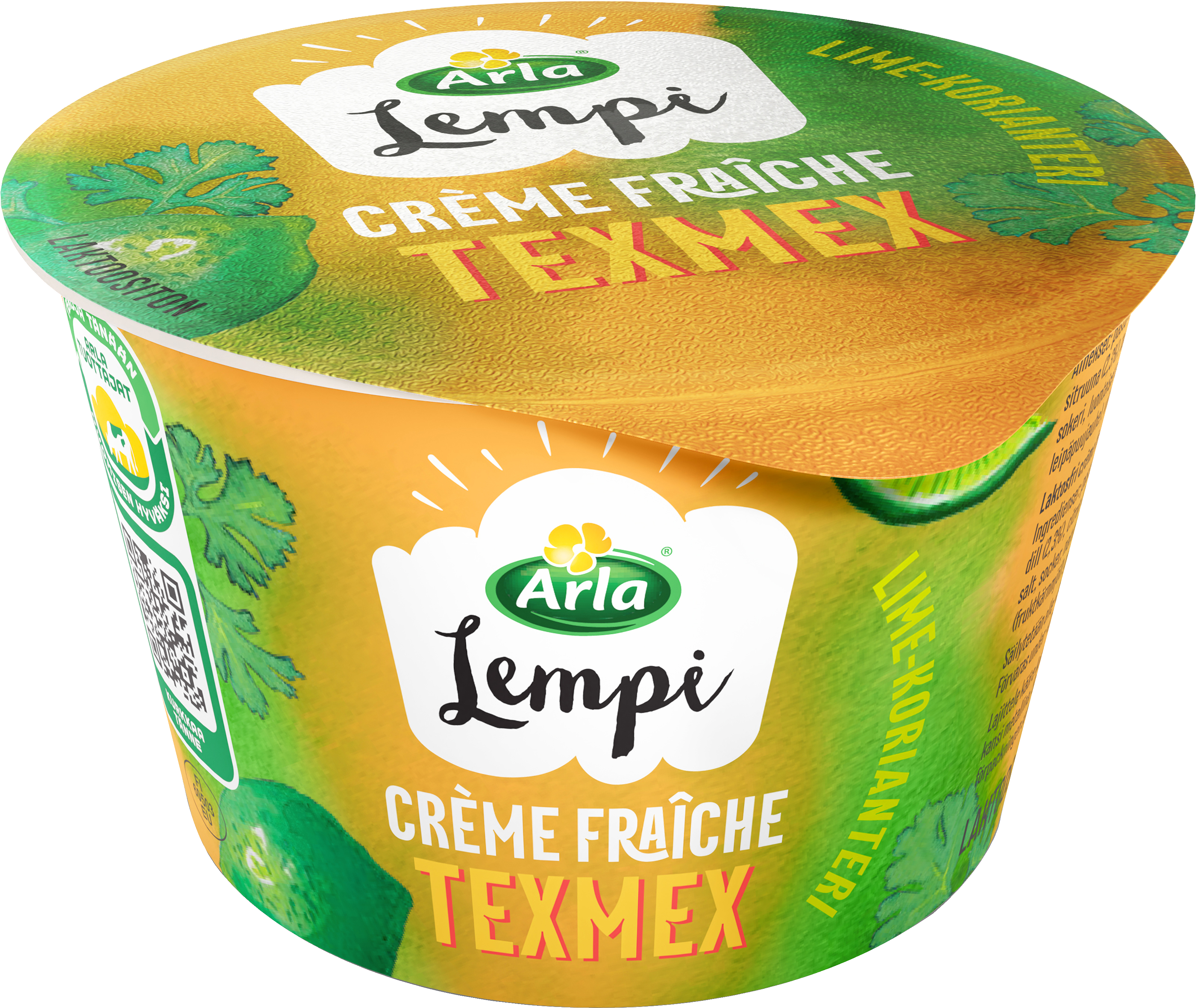 Arla Lempi texmex crème fraîche lime-korianteri 200g laktoositon