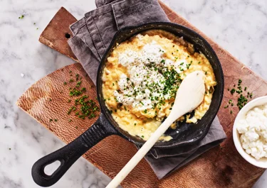 Scrambled eggs with cottage cheese