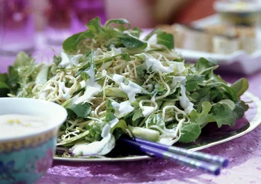 Nudelsallad med citrondressing