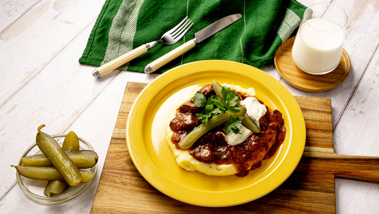 Stroganoff ja perunasose