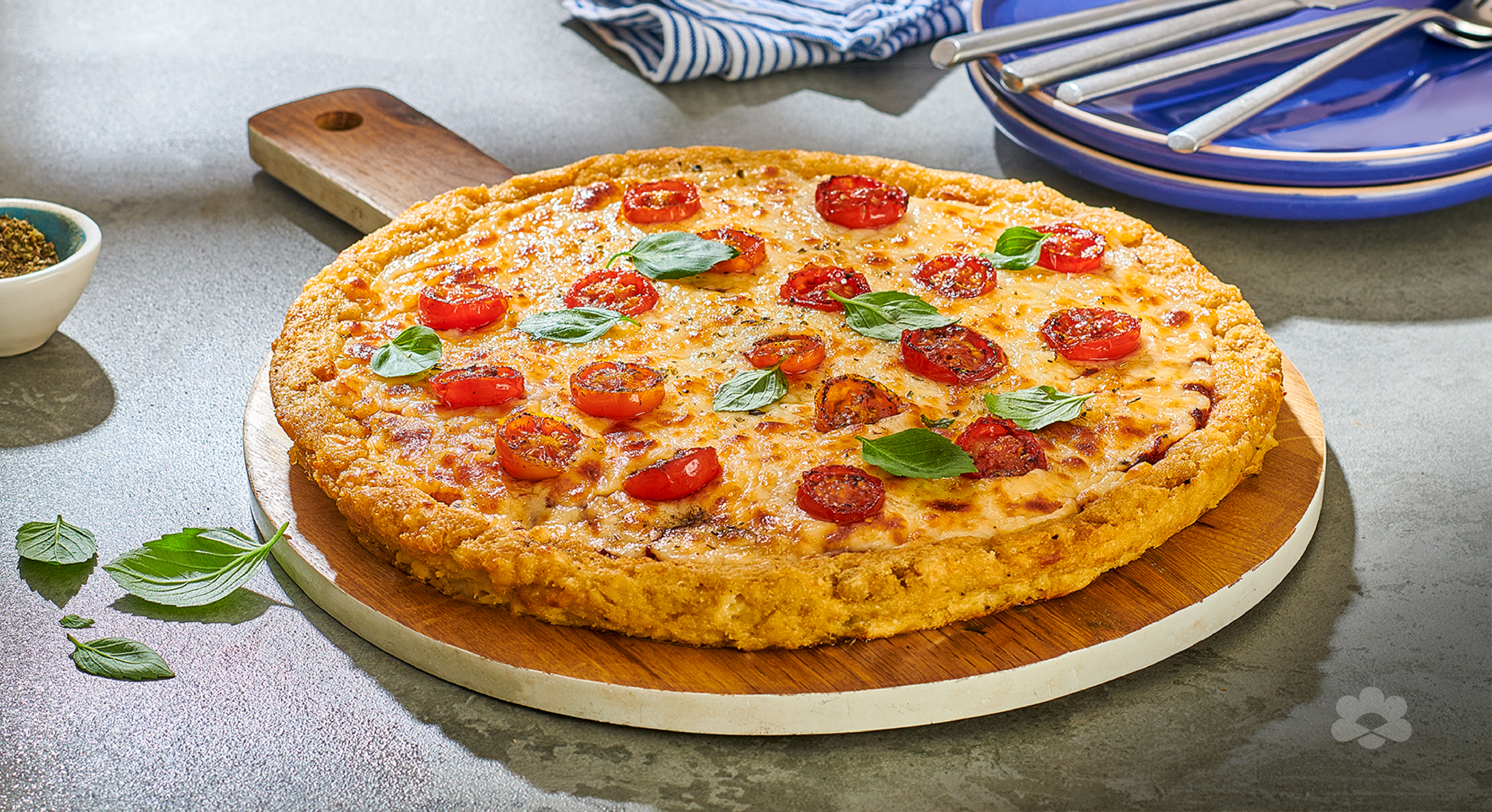 Margherita Pizza with Cauliflower Crust