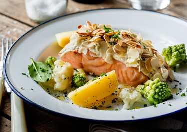 Senaps- och honungsbakad lax