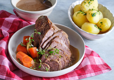 Söndagsstek med gräddsås