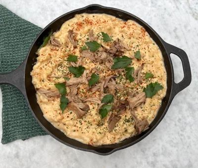 BBQ Pulled Pork Mac & Cheese with Castello® Creamy Havarti