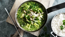 Palak paneer med ris