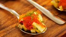 Liten sallad på sked