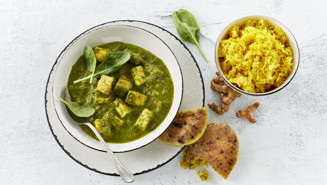 Intialainen palak paneer