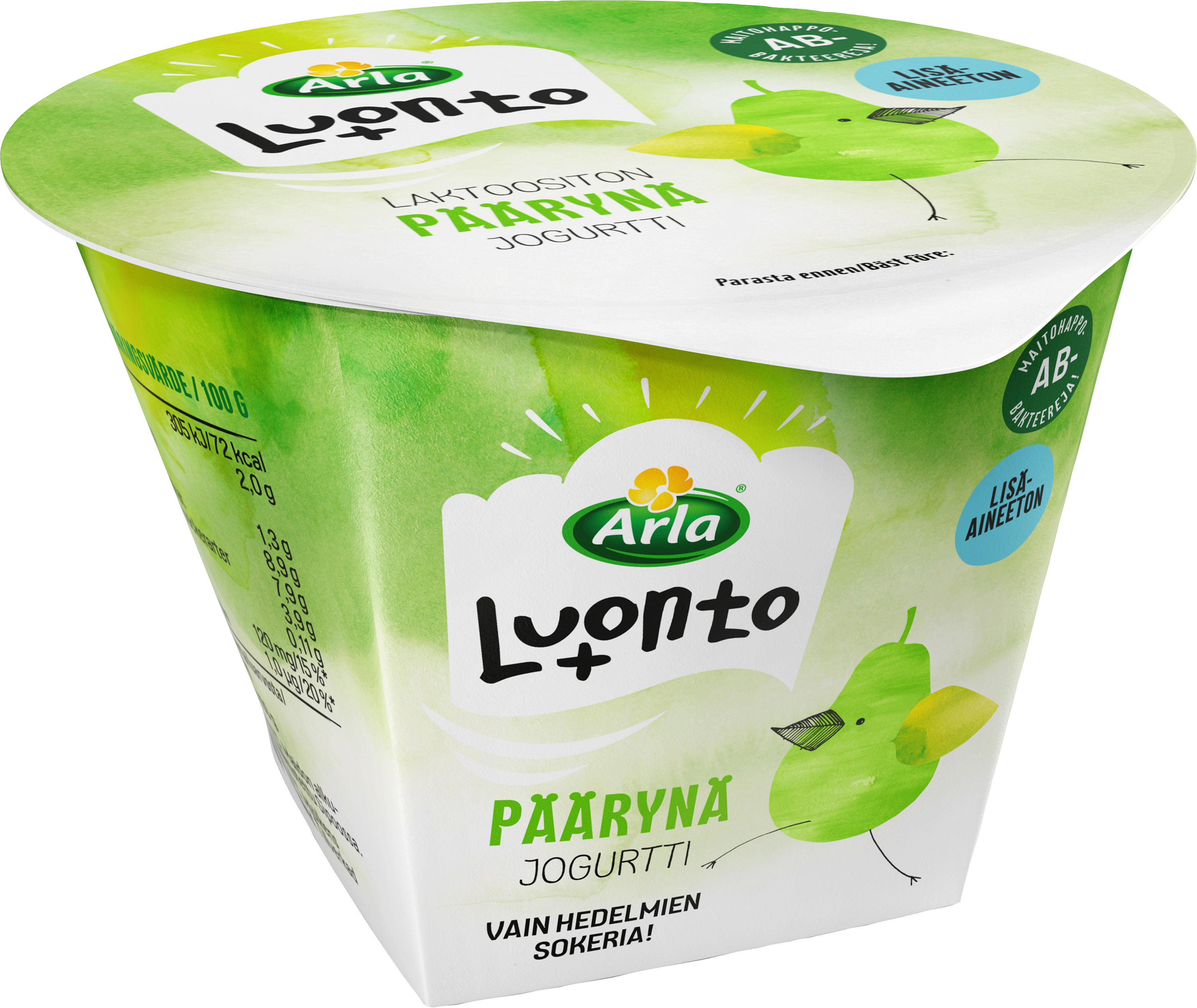 Arla Luonto+ AB päärynäjogurtti 175g laktoositon